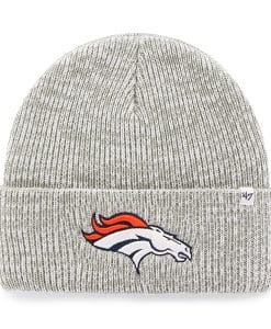 Denver Broncos Brain Freeze Cuff Knit Gray 47 Brand Hat