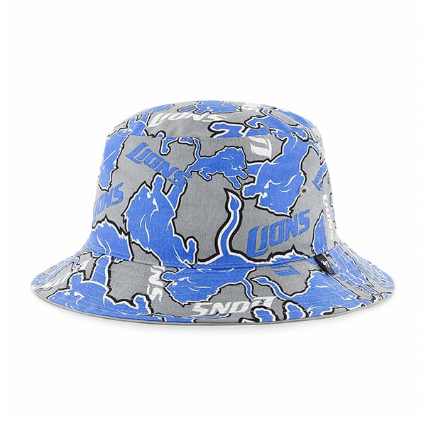 Detroit Lions 47 Brand Gray Blue Bravado Bucket Hat