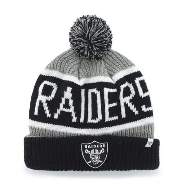 Oakland Raiders Calgary Cuff Knit Steel Grey 47 Brand Hat - Detroit ...