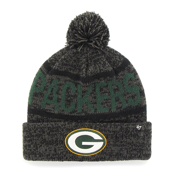 Green Bay Packers Northmont Cuff Knit Charcoal 47 Brand Hat