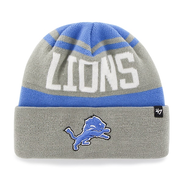 Detroit Lions Rift Cuff Knit Blue Raz 47 Brand Hat