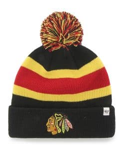 Chicago Blackhawks Breakaway Cuff Knit Black 47 Brand Hat