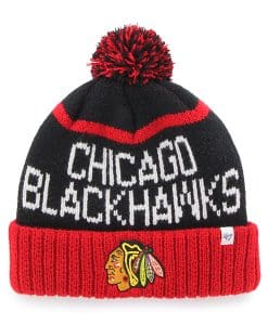 Chicago Blackhawks Linesman Cuff Knit Black 47 Brand Hat