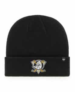 Anaheim Ducks 47 Brand Black Raised Cuff Knit Hat