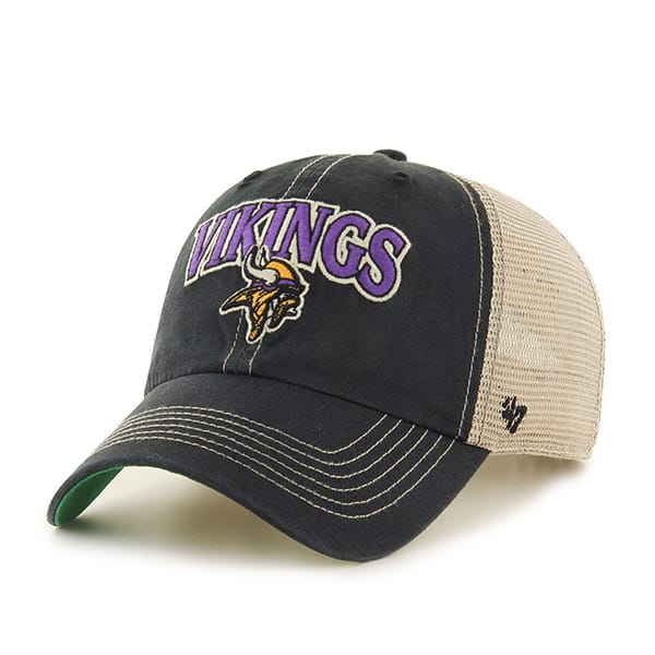 Minnesota Vikings Tuscaloosa Clean Up Vintage Black 47 Brand Adjustable Hat