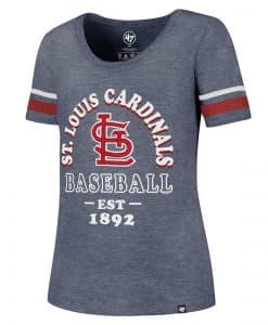 St. Louis Cardinals Women's 47 Brand Bluestone Scoop T-Shirt Tee