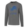 Detroit Lions Men's 47 Brand Gray Microlite Long Sleeve Shirt Tee