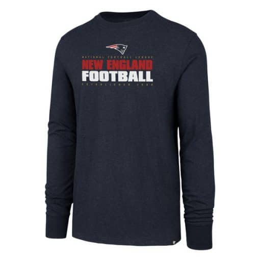 New England Patriots Men's 47 Brand Navy Long Sleeve Pullover Shirt