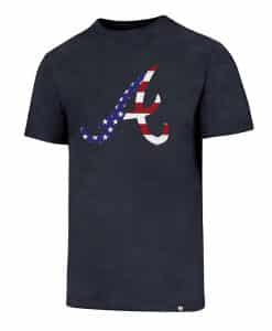 Atlanta Braves Men’s 47 Brand Red White & Blue Club T-Shirt Tee