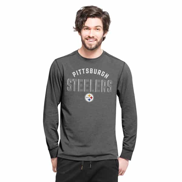 Pittsburgh Steelers 47 Brand Charcoal Forward Long Sleeve Men's T-Shirt