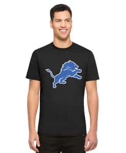 Detroit Lions Crosstown Flanker T-Shirt Mens Jet Black 47 Brand