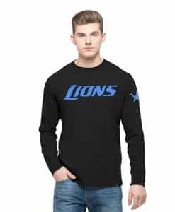 Detroit Lions 47 Brand Men's Long Sleeve Black Fieldhouse Shirt