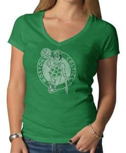 Boston Celtics V-Neck Shirt Scrum T-Shirt Womens Kelly 47 Brand