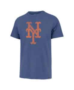 New York Mets Men's 47 Brand Cadet Blue Franklin T-Shirt Tee