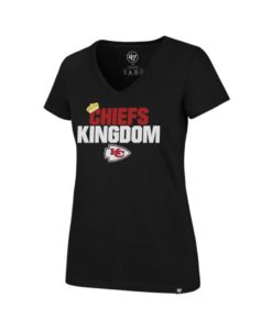Kansas City Chiefs Women's 47 Brand Black Rival V-Neck Tee