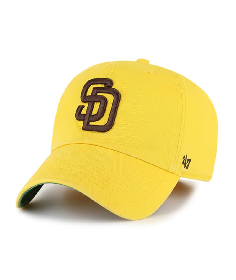 brown and yellow padres hat