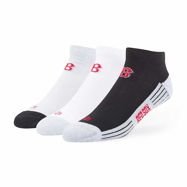 Boston Red Sox Skylite Motion Low Cut Socks 3 Pack Tonal 47 Brand