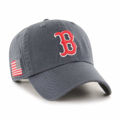Boston Red Sox 47 Brand Vintage Navy USA Flag Clean Up Hat