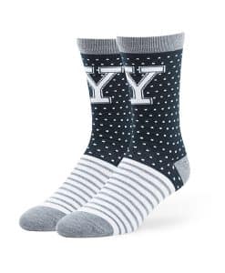 Yale Bulldogs Willard Flat Knit Socks Navy 47 Brand