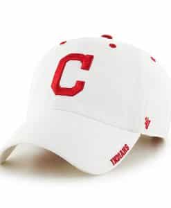 Cleveland Indians 47 Brand White Ice Clean Up Adjustable Hat