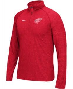 Detroit Red Wings Mens Left Winger Red Quarter-Zip Shirt - Size 4XL