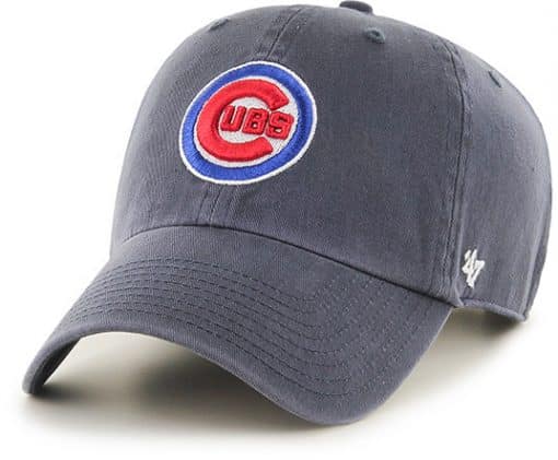 Chicago Cubs 47 Brand Logo Vintage Navy Clean Up Adjustable Hat