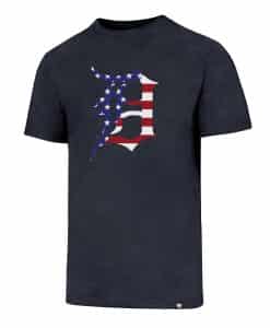 Detroit Tigers 47 Brand Men's Navy Stars & Stripes T-Shirt