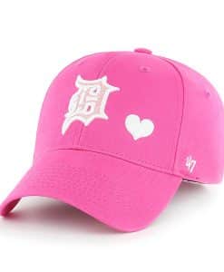 Detroit Tigers 47 Brand Bright Pink Girls KIDS Adjustable Hat