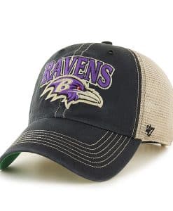Baltimore Ravens Tuscaloosa Clean Up Vintage Black 47 Brand Adjustable Hat