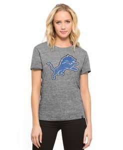 Detroit Lions 47 Brand Women's MVP Vintage Grey T-Shirt