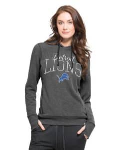 Detroit Lions 47 Brand Women's Stride Grey Hoodie