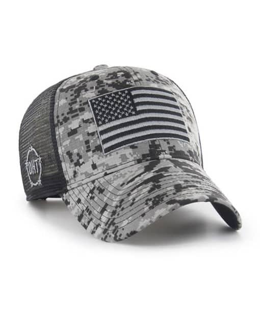 Operation Hat Trick Gray Digital Camo 47 Brand Mesh Snapback USA Flag Hat
