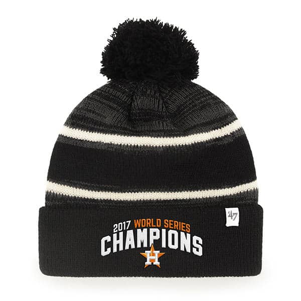 Houston Astros Champions Black Cuff Knit 47 Brand Beanie Hat Detroit Game Gear