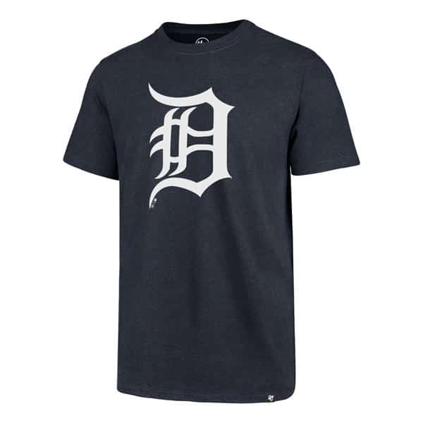 Detroit Tigers Men's 47 Brand Navy Club T-Shirt Tee - Detroit Game Gear