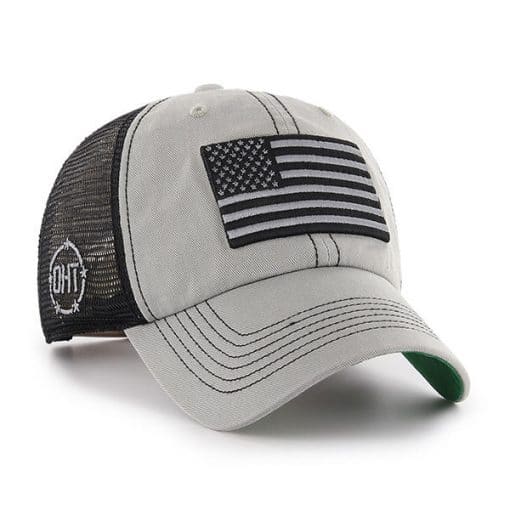 Operation Hat Trick Clean Up Trawler Charcoal 47 Brand Adjustable USA Flag Hat