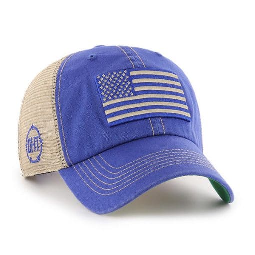 Operation Hat Trick Clean Up Trawler Blue 47 Brand Adjustable USA Flag Hat