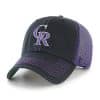 Colorado Rockies 47 Brand Trawler Black Purple Clean Up Adjustable Hat