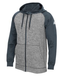 Men's Adidas Gray Heathered Onix Tech Fleece Full Zip Hoodie