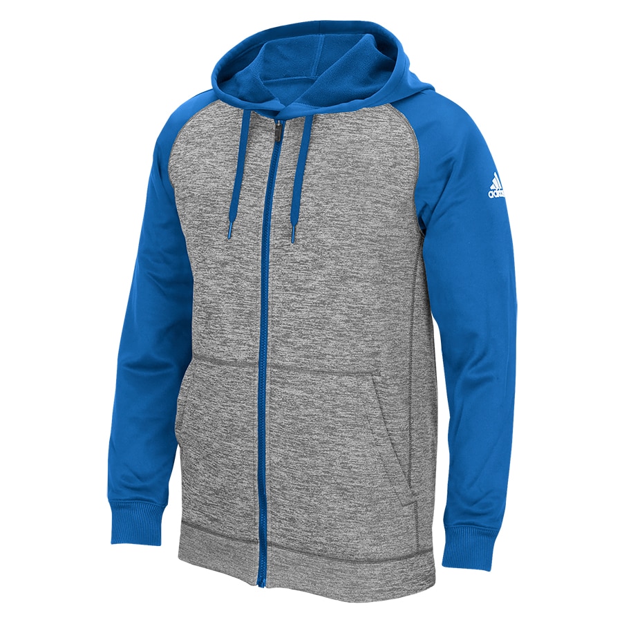 adidas blue and grey hoodie