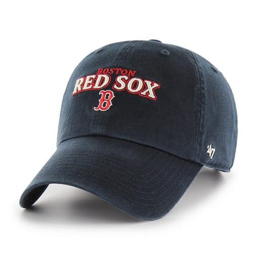 Boston Red Sox 47 Brand B Logo Navy Clean Up Adjustable Hat