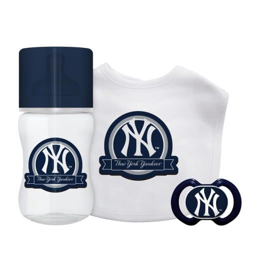New York Yankees Navy Baby Gift Set 3 Piece
