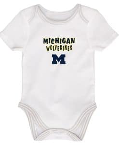 Michigan Wolverines Baby 3 MONTHS White Onesie Creeper