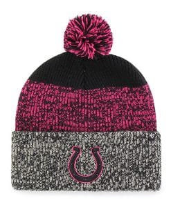 Indianapolis Colts Women's 47 Brand Black Static Cuff Knit Hat
