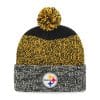 Pittsburgh Steelers 47 Brand Static Black Cuff Knit Hat