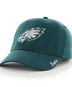 Philadelphia Eagles 47 Brand Women's Sparkle Pacific Green Clean Up Hat