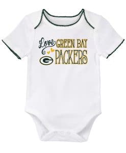 Green Bay Packers Love White Onesie Creeper