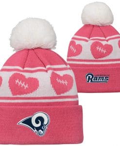 Los Angeles Rams TODDLER Baby Pink Cuff Knit Hat