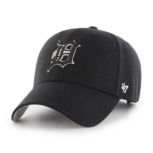 Detroit Tigers 47 Brand Black MVP Adjustable Hat