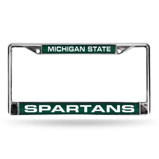 Michigan State Spartans Metal License Plate Frame - Team Color Green