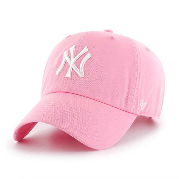 New York Yankees Women's 47 Brand Pink Rose Clean Up Adjustable Hat ...